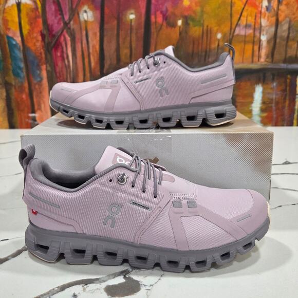 On Shoes - On Running Cloud 6 Waterproof Mauve Zinc Size 7.5 Women's Trail Casual Shoes